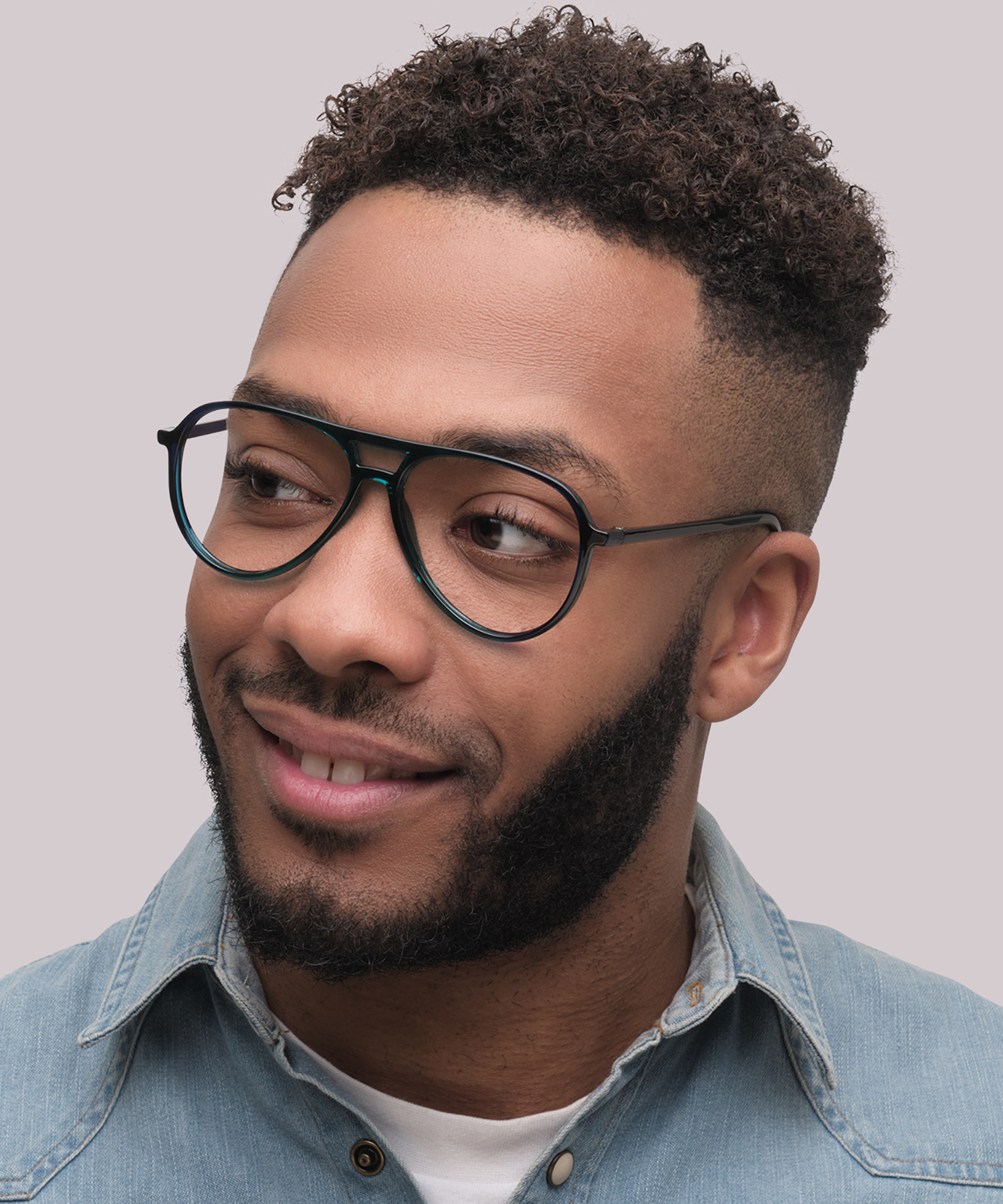 Harquin Gradient Blue & Green PlasticEyeglass Frames for Men for Glasses Direct