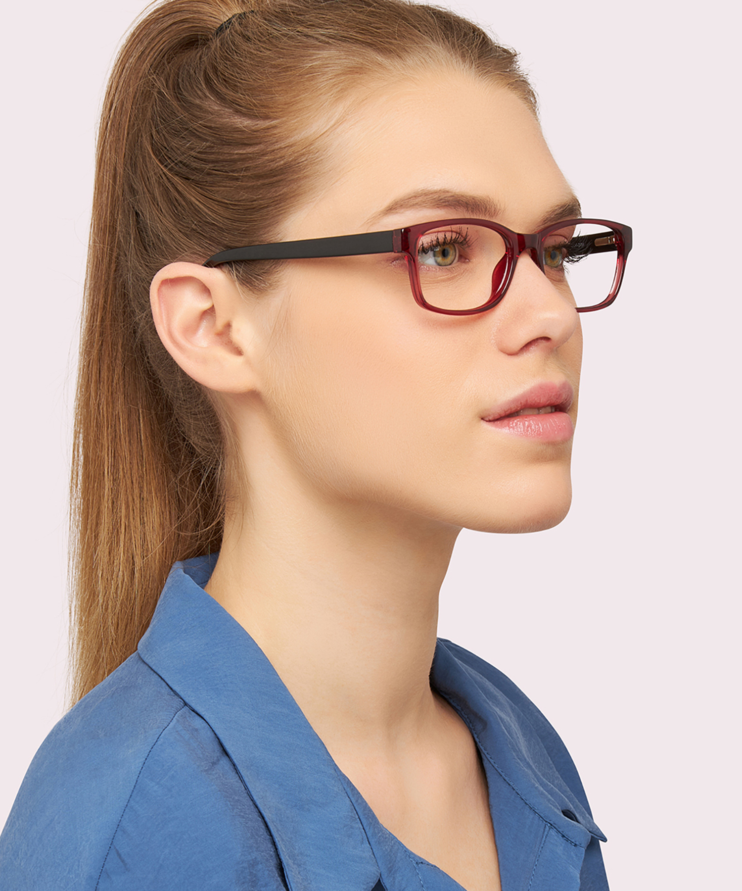 Dewy Burgundy & Black PlasticEyeglass Frames for Women for Glasses Direct