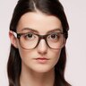 PO3312V Transparent Taupe Gray AcetateEyeglass Frames for Women for Glasses Direct
