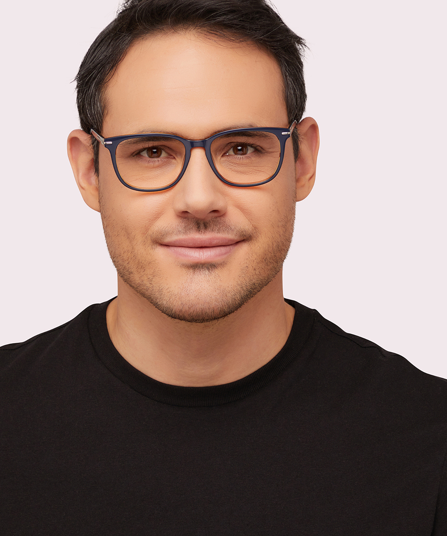 Eastcote Navy Blue & Orange AcetateEyeglass Frames for Men for Glasses Direct
