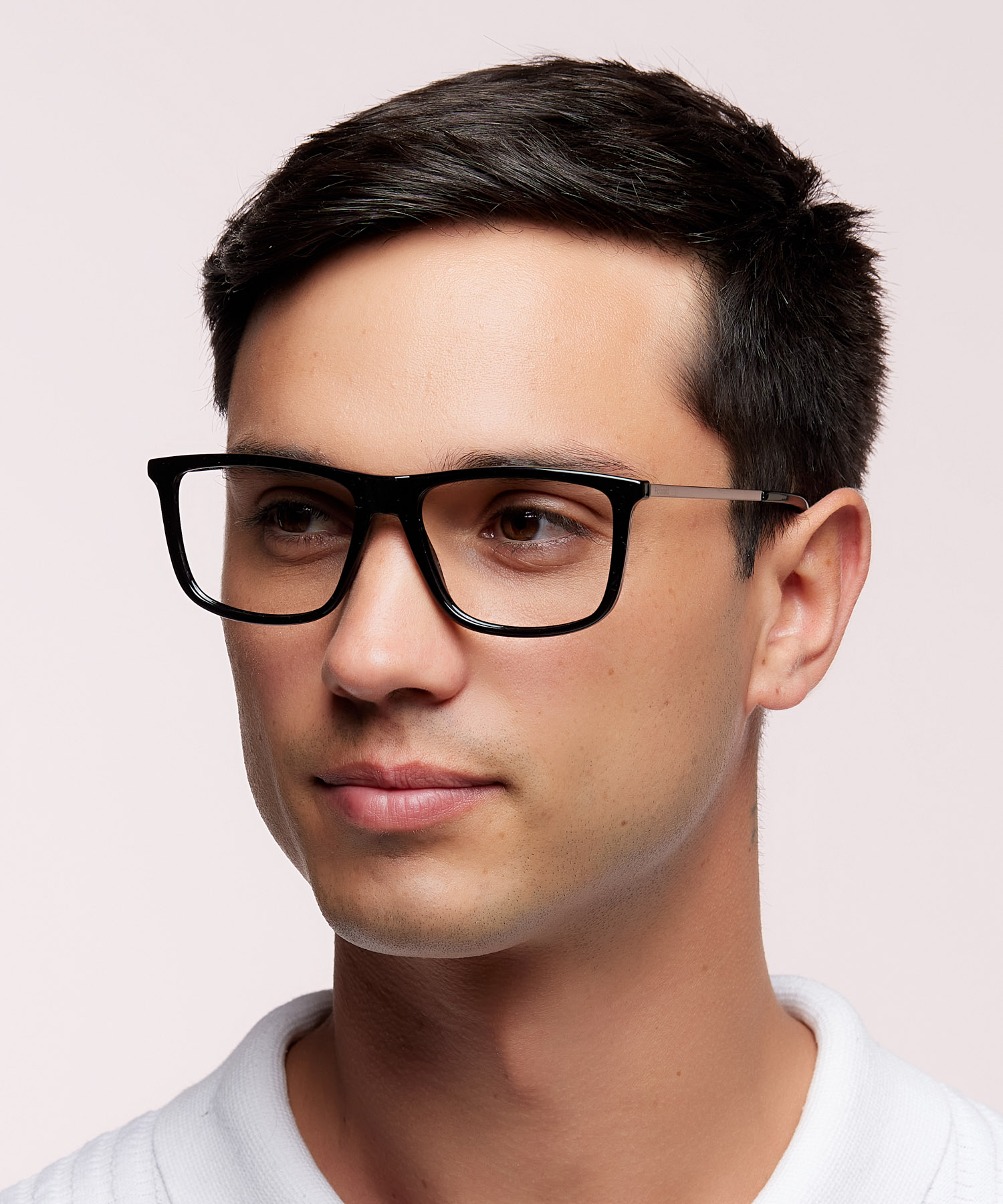 PLD D497 Black PlasticEyeglass Frames for Men for Glasses Direct