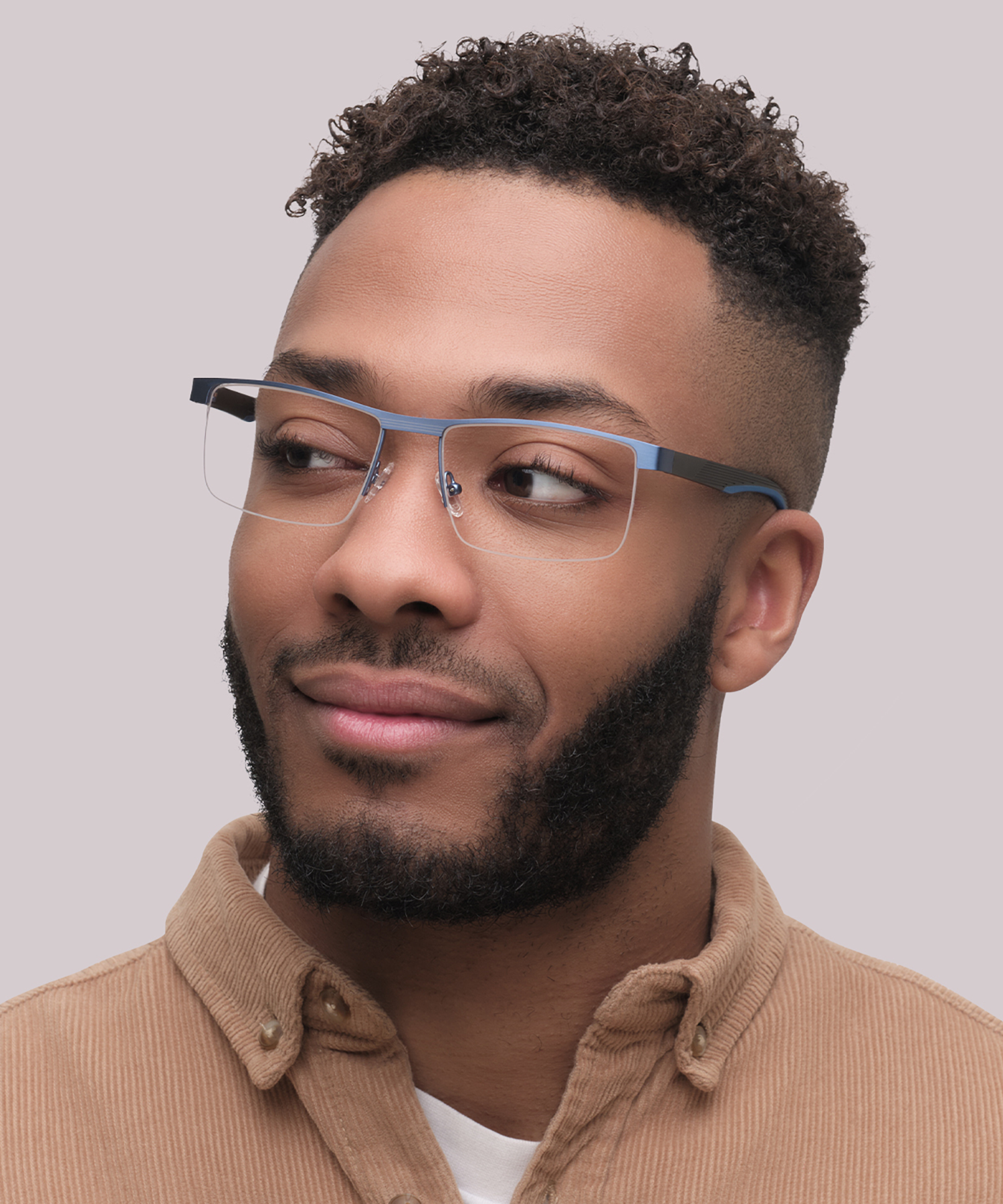 Remington Matte Blue MetalEyeglass Frames for Men for Glasses Direct