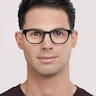 Andi Black AcetateEyeglass Frames for Men for Glasses Direct