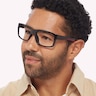Beat Shiny Black & Red AcetateEyeglass Frames for Men for Glasses Direct