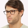 Dax Shiny Black PlasticEyeglass Frames for Men for Glasses Direct