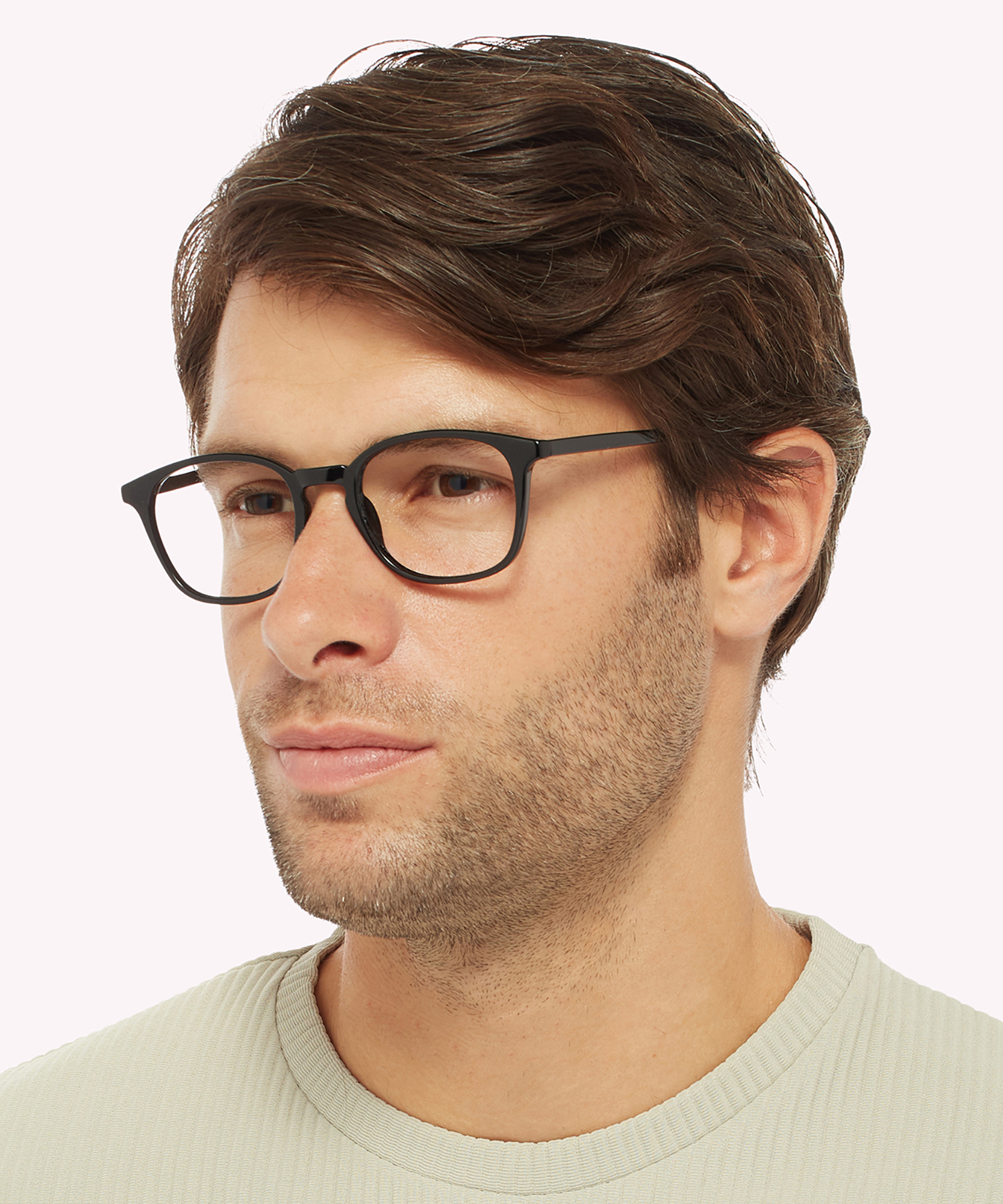 Dax Shiny Black PlasticEyeglass Frames for Men for Glasses Direct