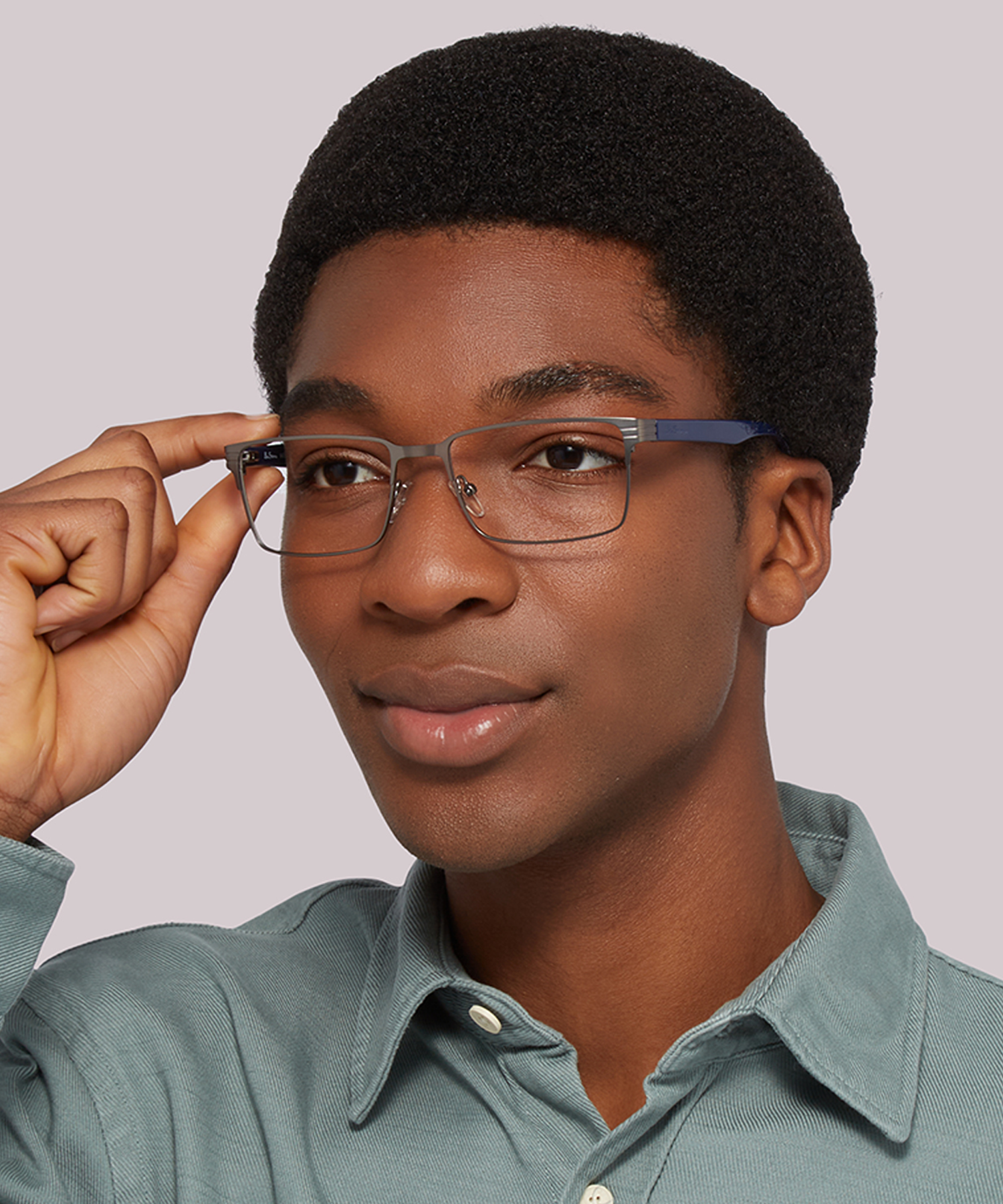 Brook BN Gunmetal PlasticEyeglass Frames for Men for Glasses Direct