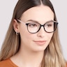 Alora Black & Pink AcetateEyeglass Frames for Women for Glasses Direct
