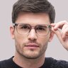 PO3263V Transparent Grey AcetateEyeglass Frames for Men for Glasses Direct
