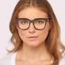 GG0958O Black Tan AcetateEyeglass Frames for Women for Glasses Direct