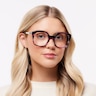 Keira Havana Purple & Silver AcetateSunglass Frames for Women for Glasses Direct