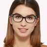 TF2207 Black On Tiffany Blue AcetateEyeglass Frames for Women for Glasses Direct