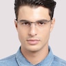Barrelhouse™ 0.5 Pewter MetalEyeglass Frames for Men for Glasses Direct