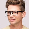 TH 1982 Black AcetateEyeglass Frames for Men for Glasses Direct