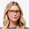PO3318V Olive Transparent Green AcetateEyeglass Frames for Women for Glasses Direct