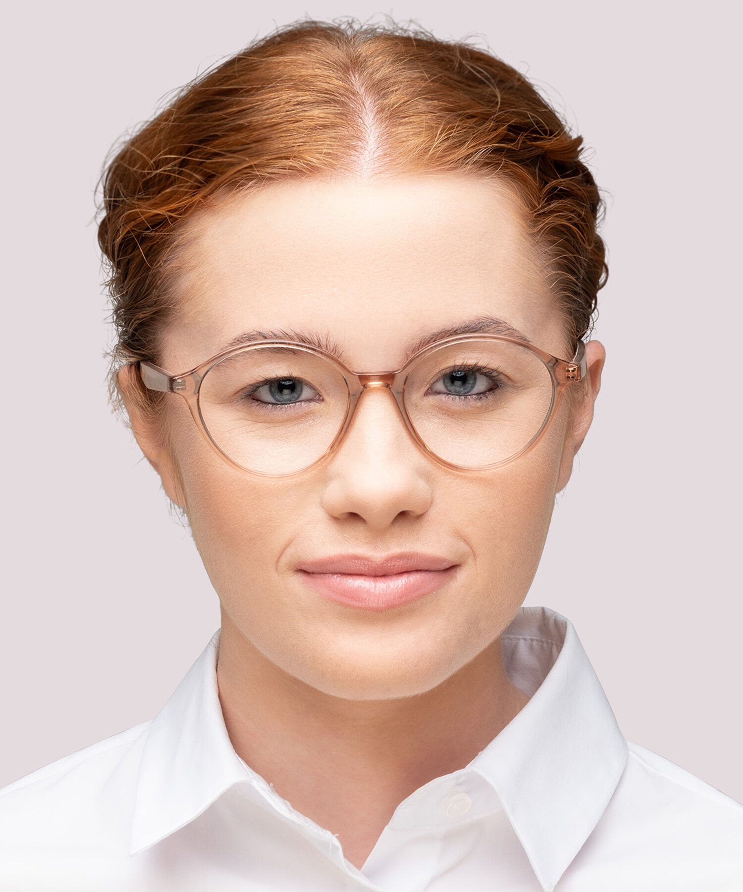 Glasses Direct ™ -TB9227 - Round Brown Frame Glasses For Women display picture 1