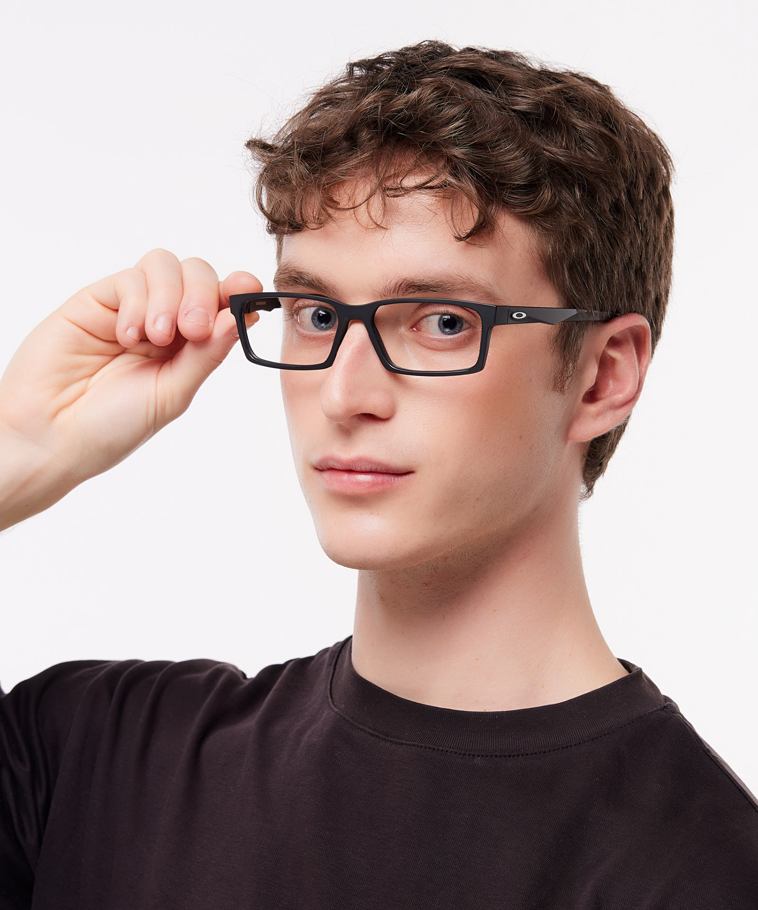 Overhead Satin Black PlasticEyeglass Frames for Men for Glasses Direct