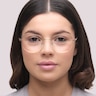Harlan Satin Gold MetalEyeglass Frames for Women for Glasses Direct