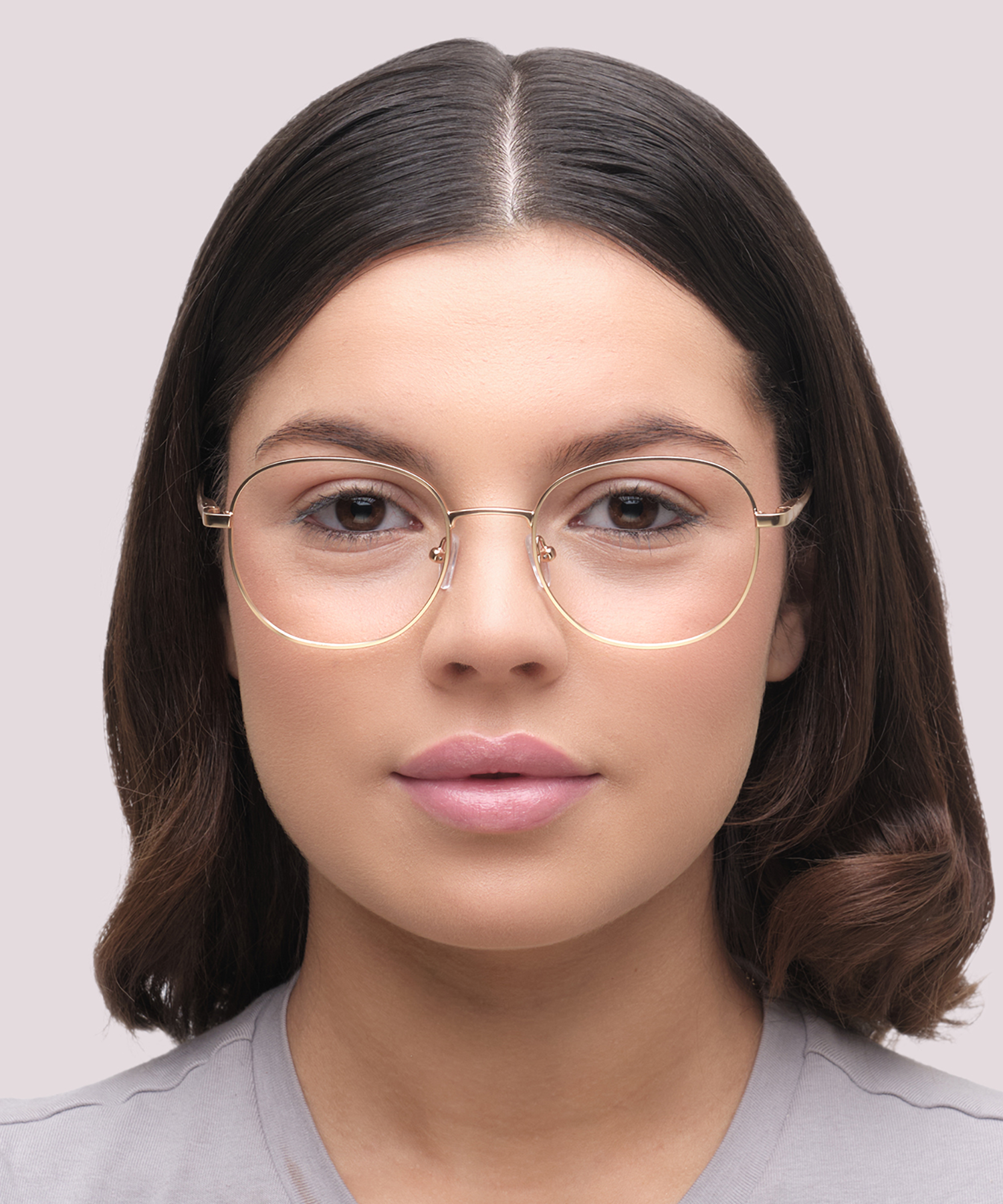 Harlan Satin Gold MetalEyeglass Frames for Women for Glasses Direct