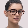 RB7215 Striped Havana PlasticEyeglass Frames for Women for Glasses Direct