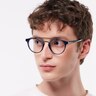 Keaton Havana Blue & Silver AcetateEyeglass Frames for Men for Glasses Direct