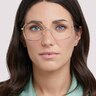 Bonnie Shiny Gold MetalEyeglass Frames for Women for Glasses Direct