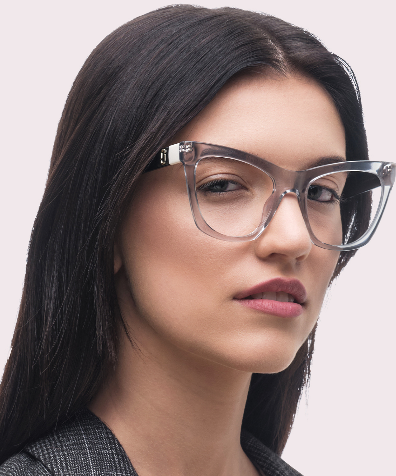 MARC 649 Grey Black PlasticEyeglass Frames for Women for Glasses Direct