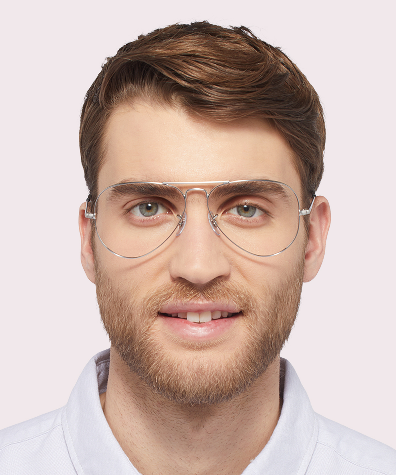 RB6489 Silver MetalEyeglass Frames for Men for Glasses Direct