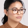 Balham Shiny Havana & Gold AcetateSunglass Frames for Women for Glasses Direct