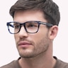 Hammersmith Blue Horn AcetateEyeglass Frames for Men for Glasses Direct