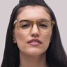 PLD D453 Yellow PlasticEyeglass Frames for Women for Glasses Direct