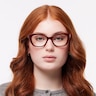 DG3398 Bordeaux AcetateEyeglass Frames for Women for Glasses Direct