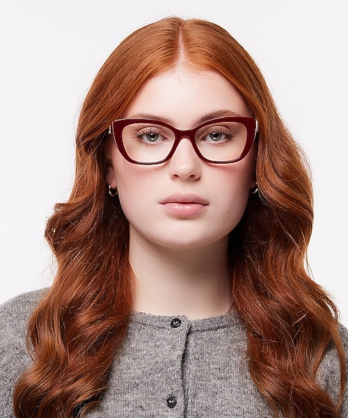 DG3398 Bordeaux AcetateEyeglass Frames for Women for Glasses Direct
