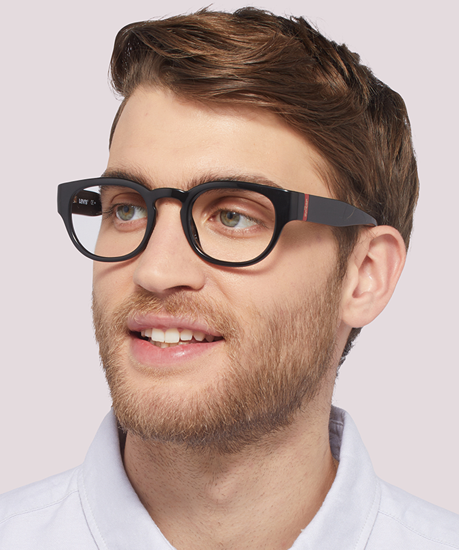 LV 1048 Black PlasticEyeglass Frames for Men for Glasses Direct
