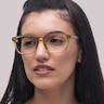 PLD D453 Yellow PlasticEyeglass Frames for Women for Glasses Direct