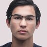 RB6513 Black On Silver MetalEyeglass Frames for Men for Glasses Direct