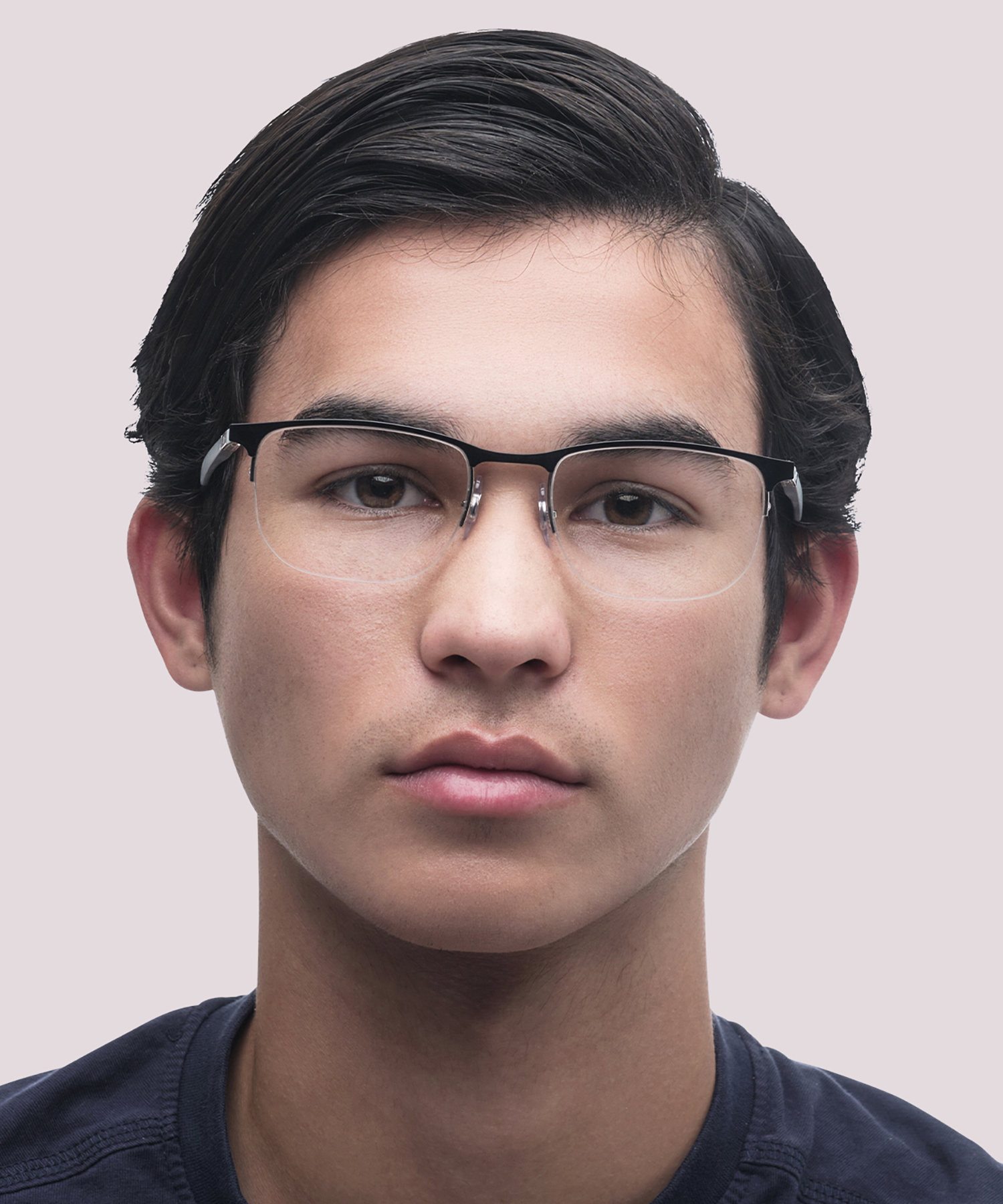 RB6513 Black On Silver MetalEyeglass Frames for Men for Glasses Direct