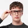 PLD D533 Black PlasticEyeglass Frames for Men for Glasses Direct