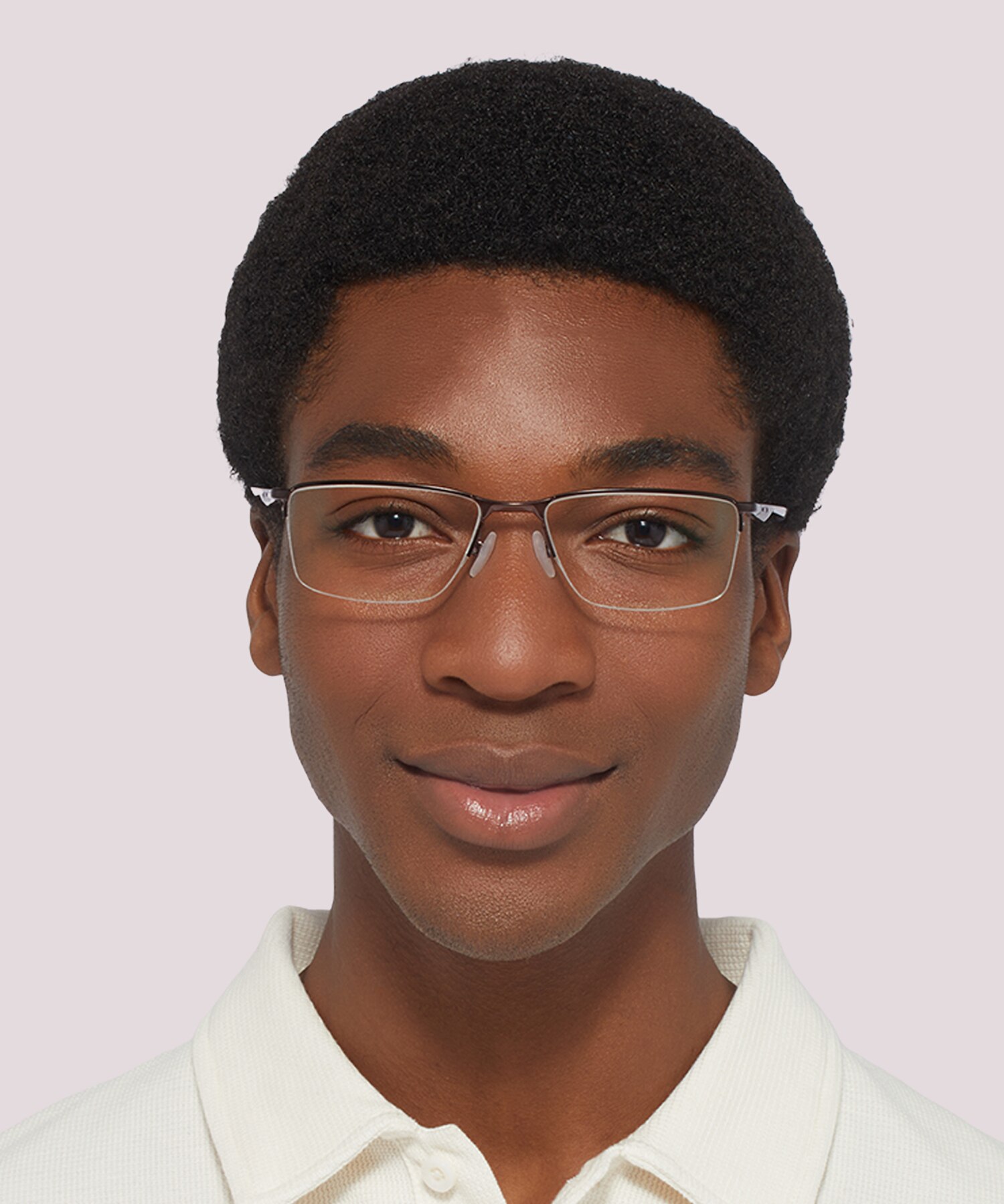 Glasses Direct ™ -Socket 5.5 - Rectangle Brushed Grenache Frame