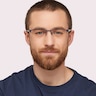 EA1041 Rubber Blue MetalSunglass Frames for Men for Glasses Direct