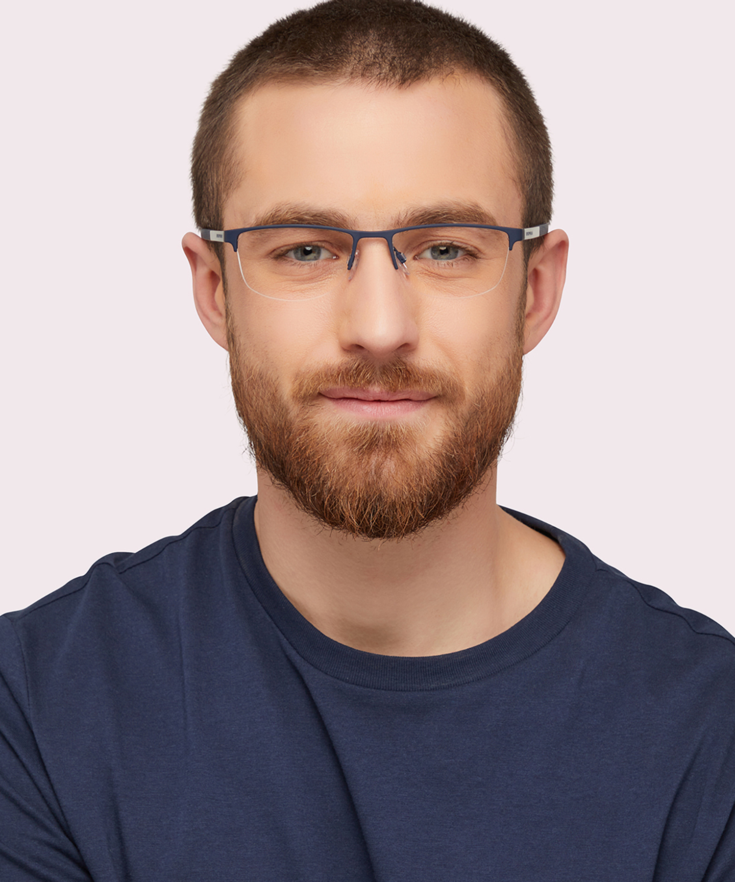 EA1041 Rubber Blue MetalSunglass Frames for Men for Glasses Direct
