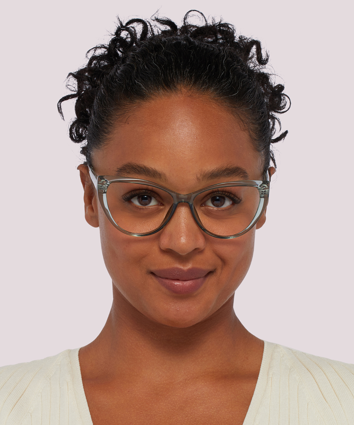 Freya Crystal & Light Green PlasticEyeglass Frames for Women for Glasses Direct