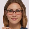 Dakari Matte Brown Pink PlasticEyeglass Frames for Women for Glasses Direct