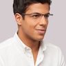 Blazer Matte Navy MetalEyeglass Frames for Men for Glasses Direct