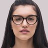 Hayley Bi Layer Black & Havana AcetateEyeglass Frames for Women for Glasses Direct
