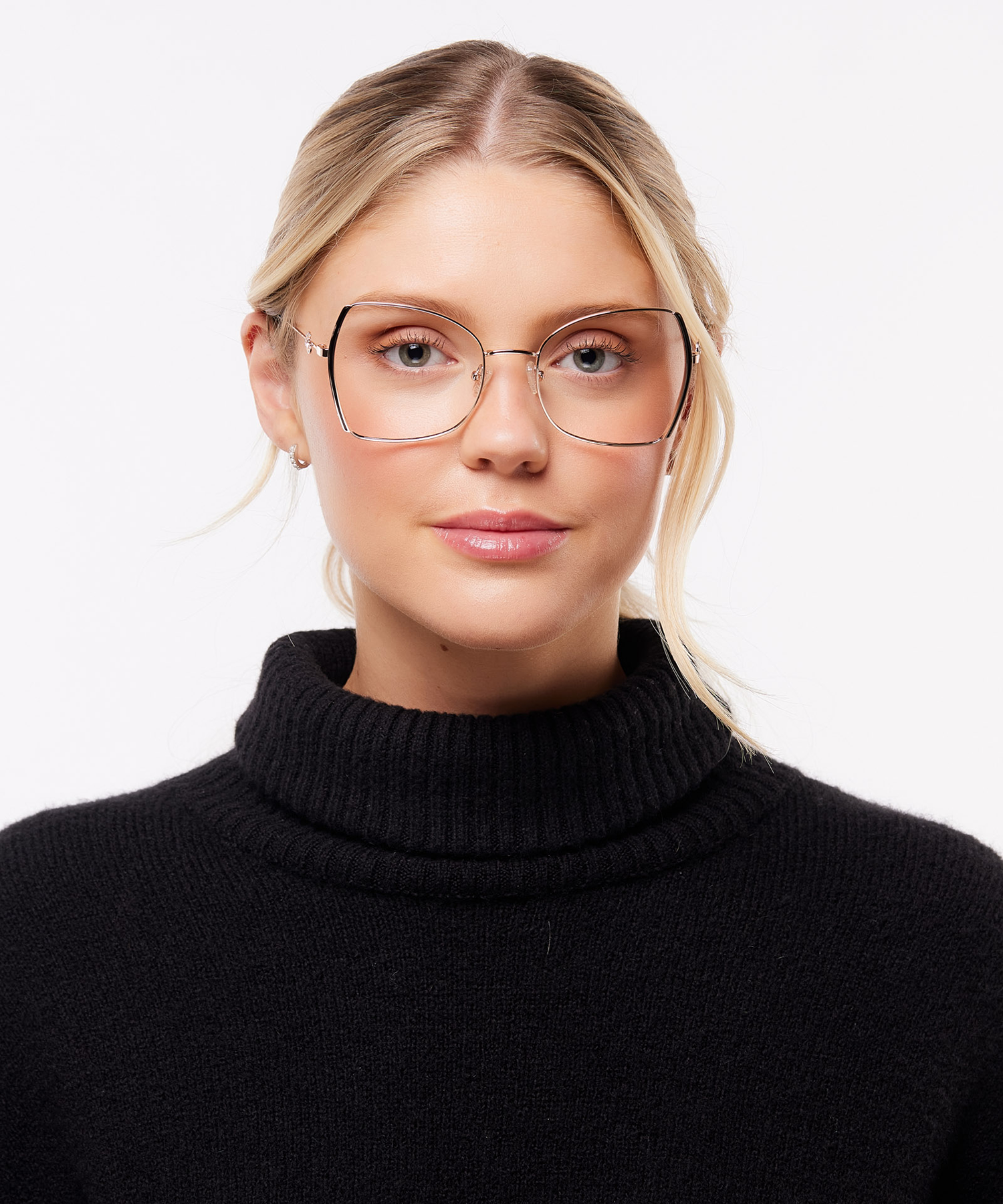 Kenna Gold & Black MetalEyeglass Frames for Women for Glasses Direct