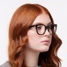 BE2415 Top Black On Vintage Check AcetateEyeglass Frames for Women for Glasses Direct