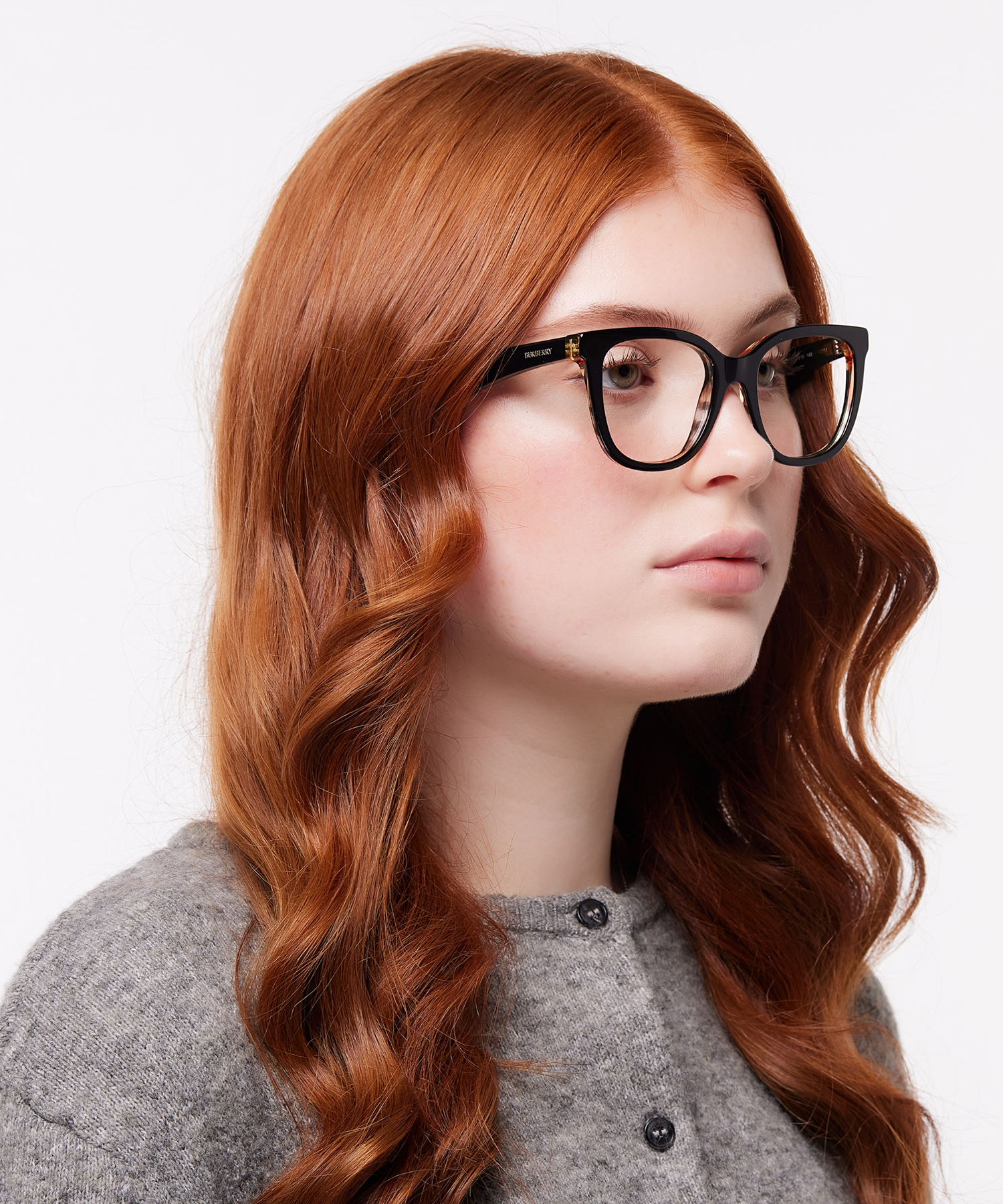 BE2415 Top Black On Vintage Check AcetateEyeglass Frames for Women for Glasses Direct