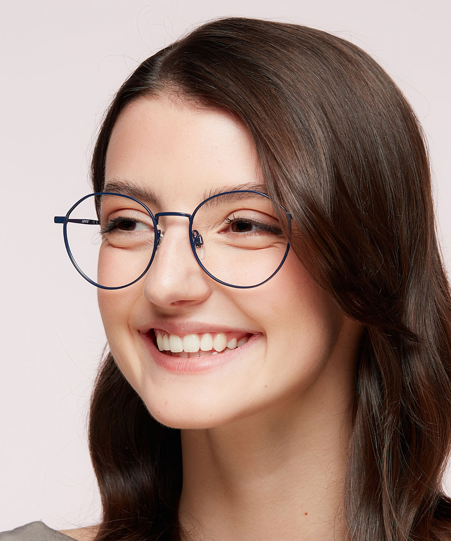 LV 1059 Blue MetalEyeglass Frames for Women for Glasses Direct
