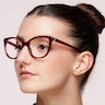 PLD D504 Burgundy PlasticEyeglass Frames for Women for Glasses Direct